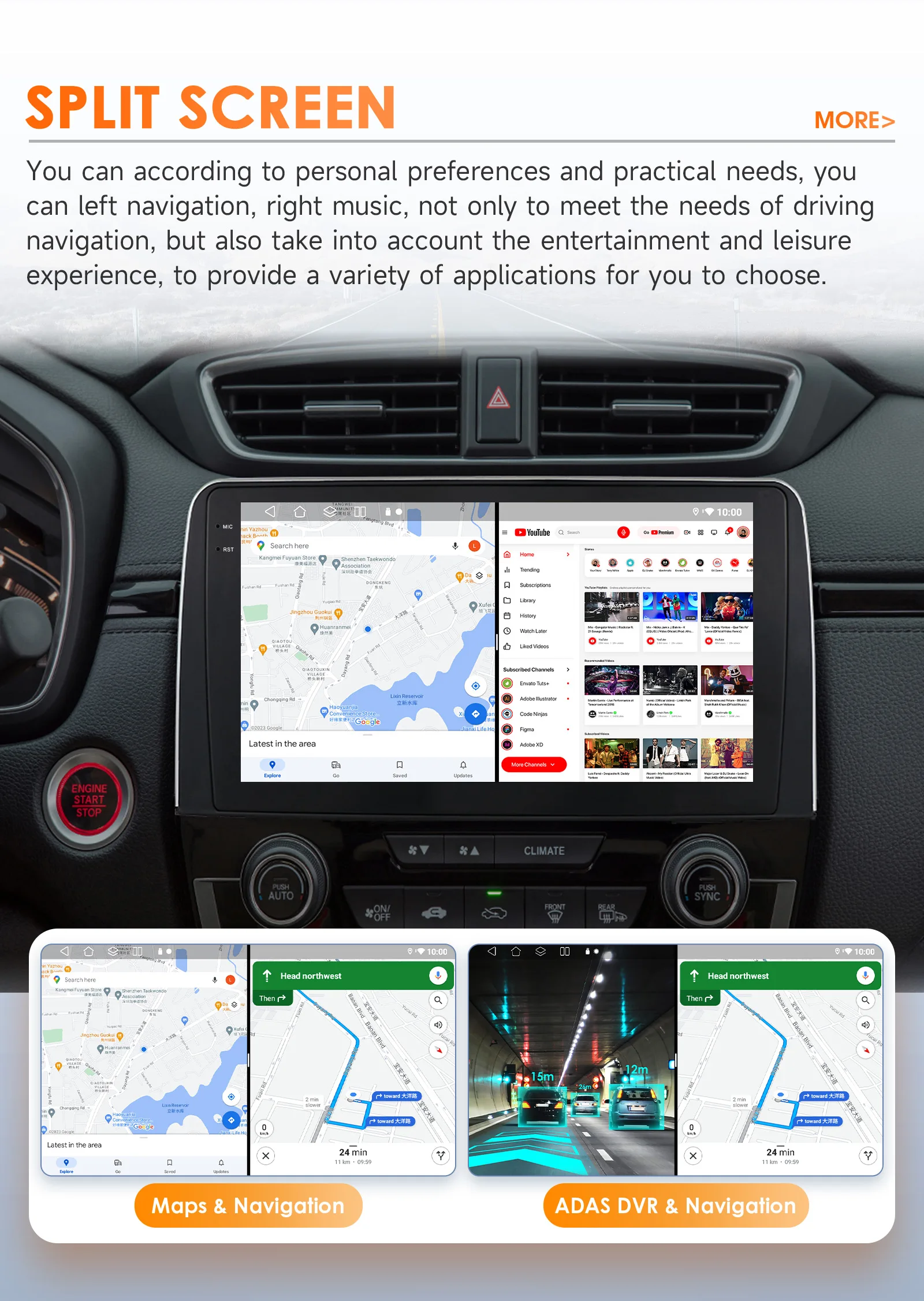 Hizpo 8Core Android Carplay Autoradio für Honda CR-V CRV 2017-2021 Multimedia-Videoplayer 2 Din Navigation GPS Head Unit 10,1 Zoll – Detail 32