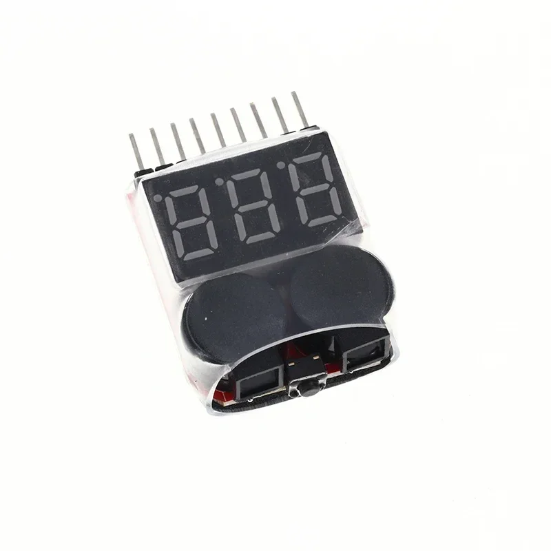 1-8S Battery Low Voltage Buzzer Alarm Lipo Voltage Indicator Checker Tester 2in1 2