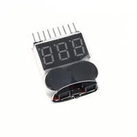 1-8S Battery Low Voltage Buzzer Alarm Lipo Voltage Indicator Checker Tester 2in1 2
