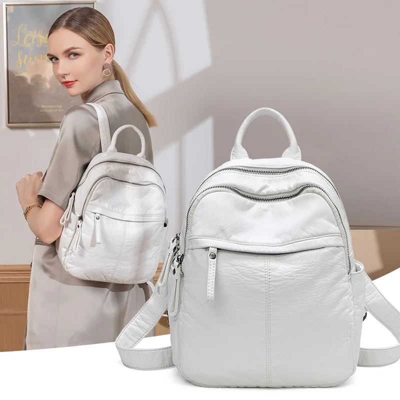 

GPR Korean Style Women Backpacks Free Shipping Fashion Ladies Travel Bag Soft Leather Girl's School Bag