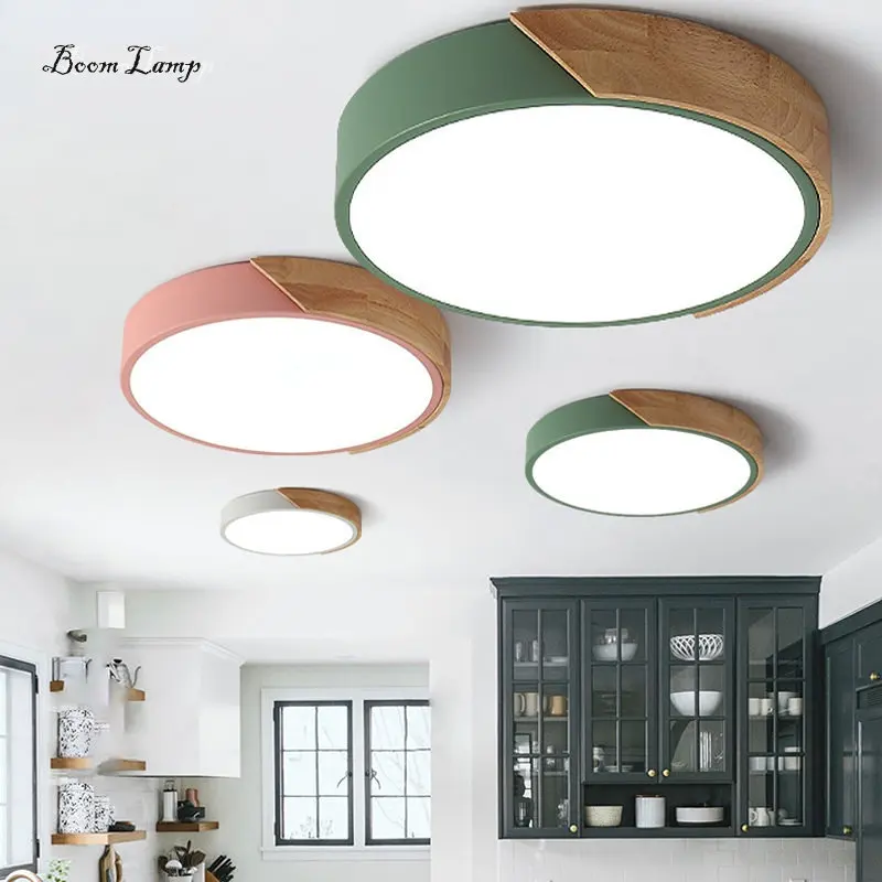 

Round Ceiling Light Macaron Corridor Room Lighting Modern Living Room Lamp Fixture Bedroom Kitchen Surface Mount Lamp