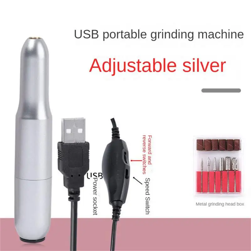 네일 드릴 샌딩기 USB 충전 네일 리무버, 매니큐어 기계, 각질 제거 도구, 네일 아트 펜, 전기 네일 폴리셔