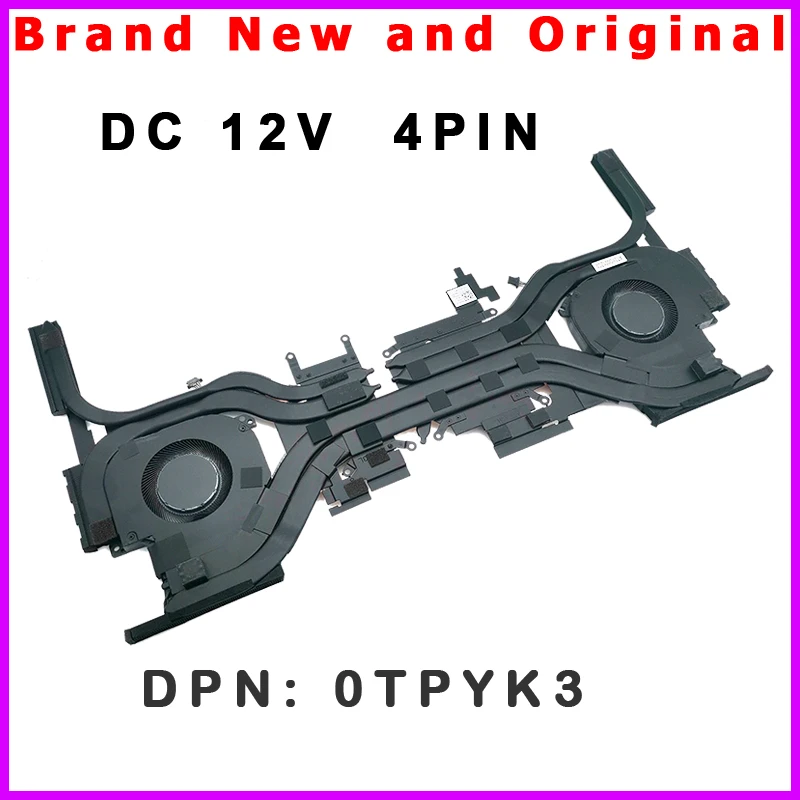 New Laptop CPU GPU Heatsink with Fan Cooler Thermal Radiator For DELL ALIENWARE X16 R1 0TPYK3 0NW2YV 0V8W98 DC12V