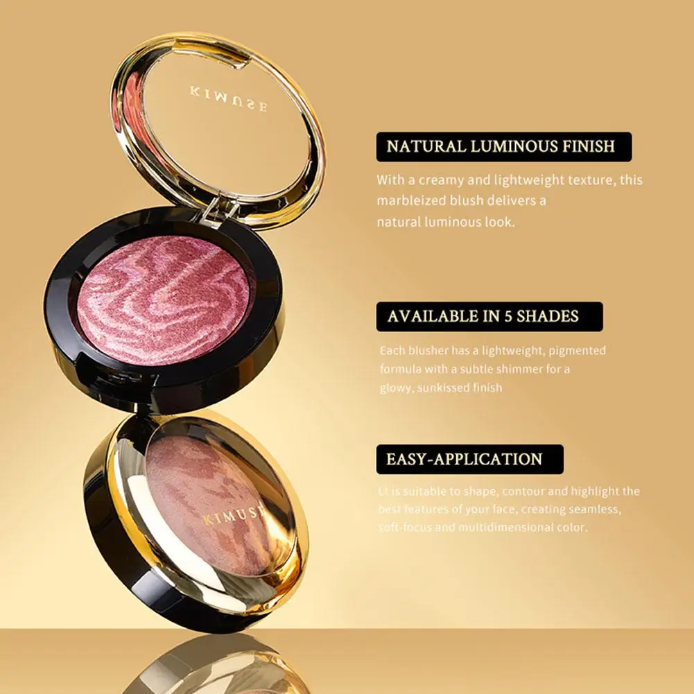 Monochrome Blush Palette Lighting Glow Baked Blush Cheek Tint Blusher Powder Makeup Matte Rouge Contour Shadow Palette 5 Colors powder blusher,blush powder,blush plate,monochrome blush,facial blusher