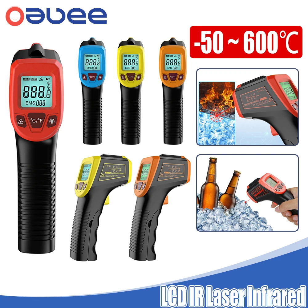 Digital Infrared Thermometer Pyrometer Temperature Measuring Laser