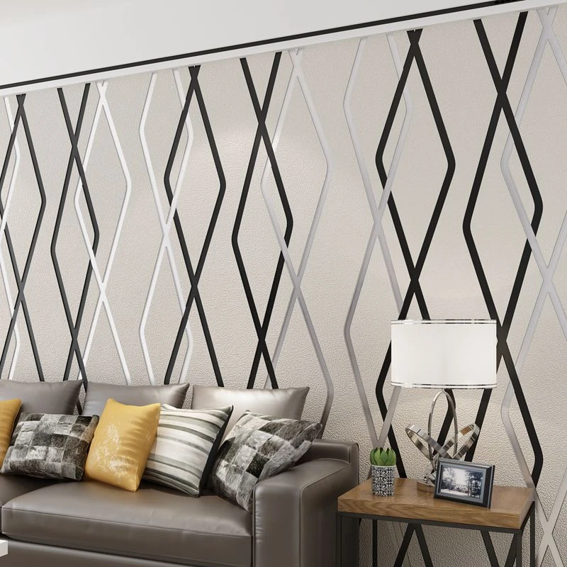 Dark Gray 3D Abstract Curve Stripes Background Wallpaper Bedroom Living Room Hotel Minimalist Deerskin Wallpaper Rolls For Walls пакет а6 12 10 8 gray stripes нейтр бум мат ламинат