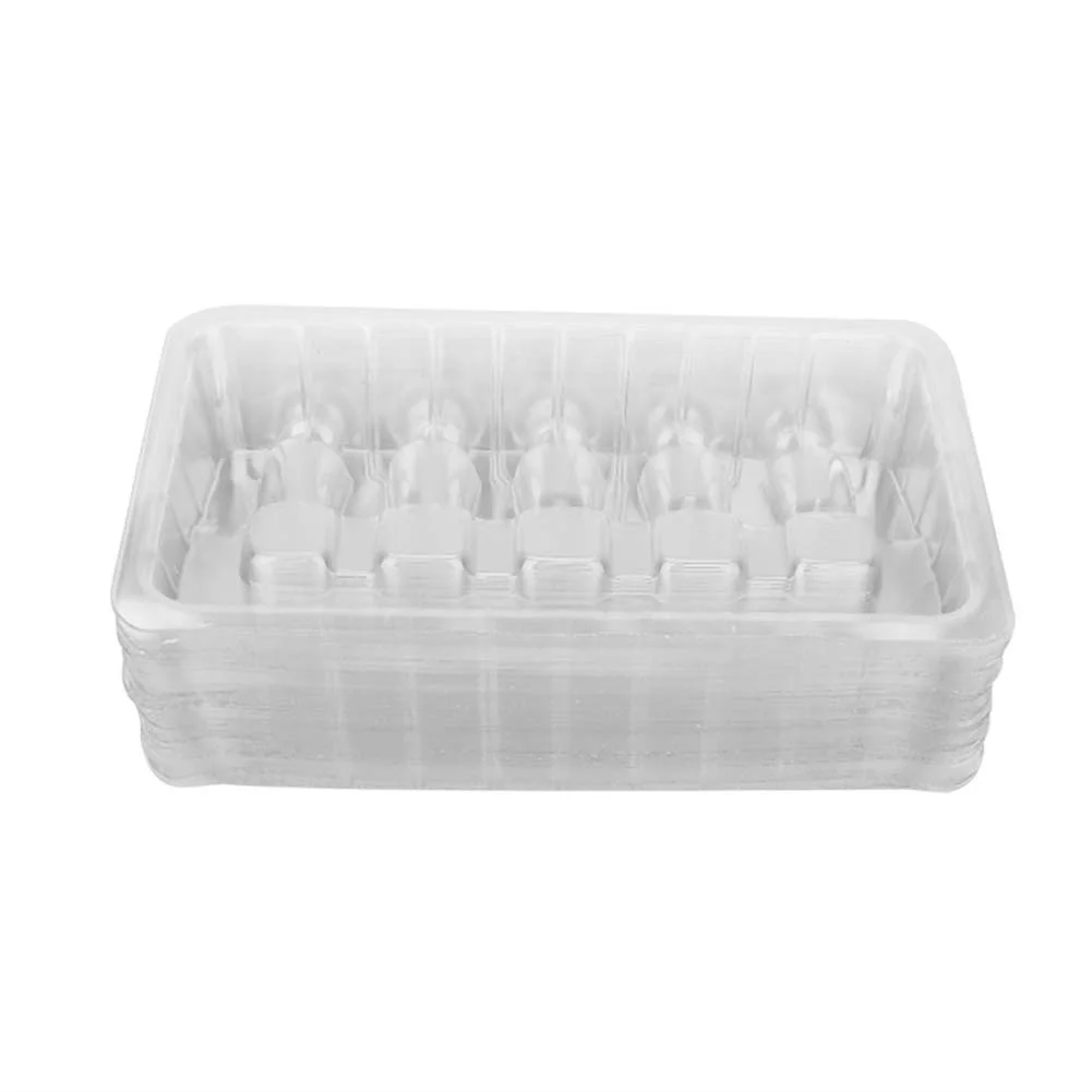 50Pcs/box Disposable Plastic Transparent Ink Cartridge Needle Holder Bracket Tray Supply Portable Storage Holder Supplies Tools 20 pcs bracket watch stand display shelf desktop monitor plastic transparent holder