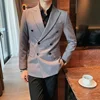 2024 New Blazer Hombre Double-breasted Business Casual Men's Jacket Slim Fit Men's Social Coat Custom Made Suit  L87 5