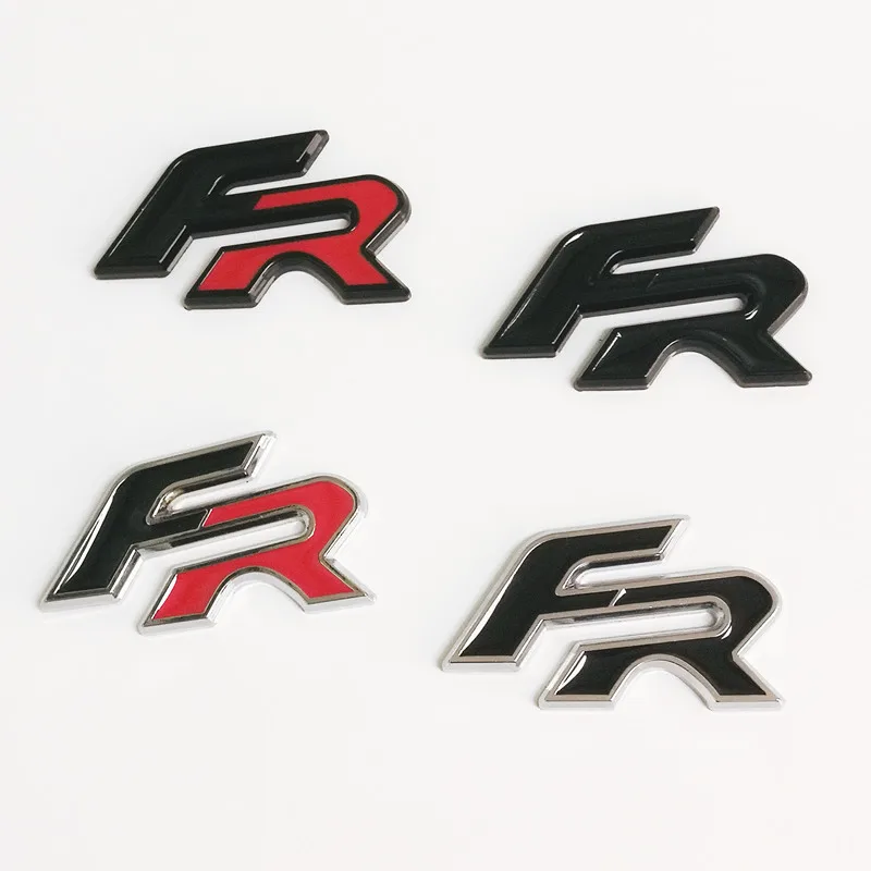 Logo FR Noir Rouge Pour SEAT Cupra Ibiza Leon Emblème Autocollants Métal