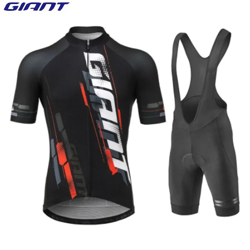 

GIANT Triathlon Summer Team Men Racing Jumpsuit Short Sleeve Cycling Speed Suit Mono Ciclismo Hombre Bicycle Run Swim Tri Suit