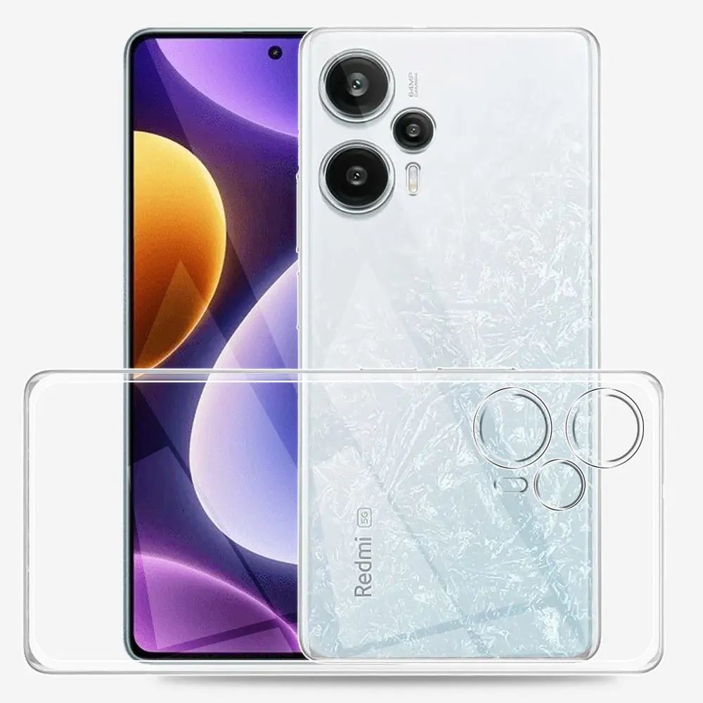 Ultra-Clear Soft Silicone Phone Case - Transparent Back Cover for Xiaomi Poco F5 & F5 Pro