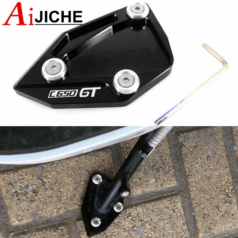 

Подставка для мотоцикла с ЧПУ, боковая подставка, удлинитель, опорная пластина для BMW C650GT C600 Sport 2012 2013 2014 2015