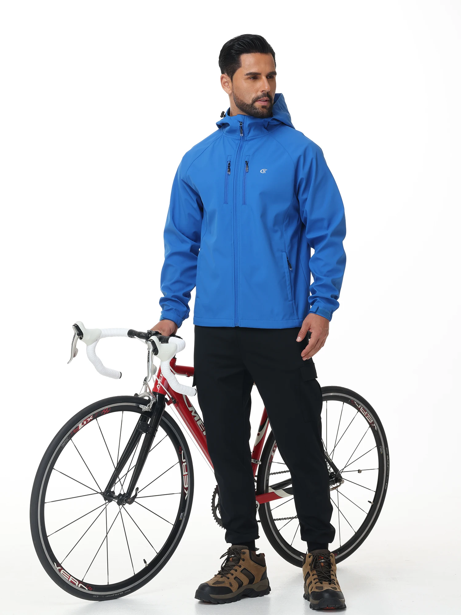 Men's Outdoor Waterproof Windbreak Jacket Lightweight Coat for Camping Hiking Cycling Fishing with Inner Pocket