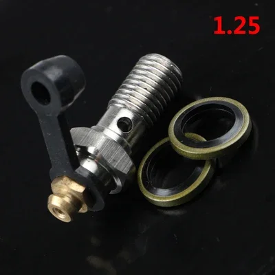 Bullone Banjo Freno M10x1.0/1.25 Titanio e Vite Nipplo Spurgo per Pinze Bullone Banjo Freno M10x1.0/1.25 Titanio e Vite Nipplo Spurgo per Pinze
