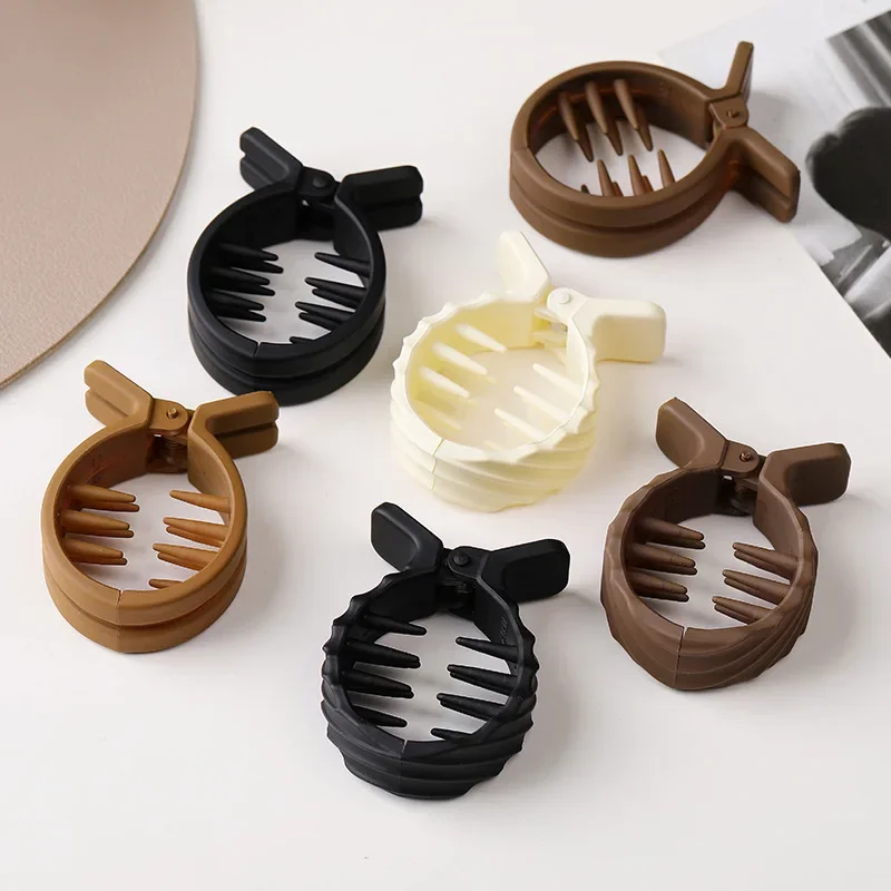 Round Frosted Anti-Sagging Hair Claw Clip
