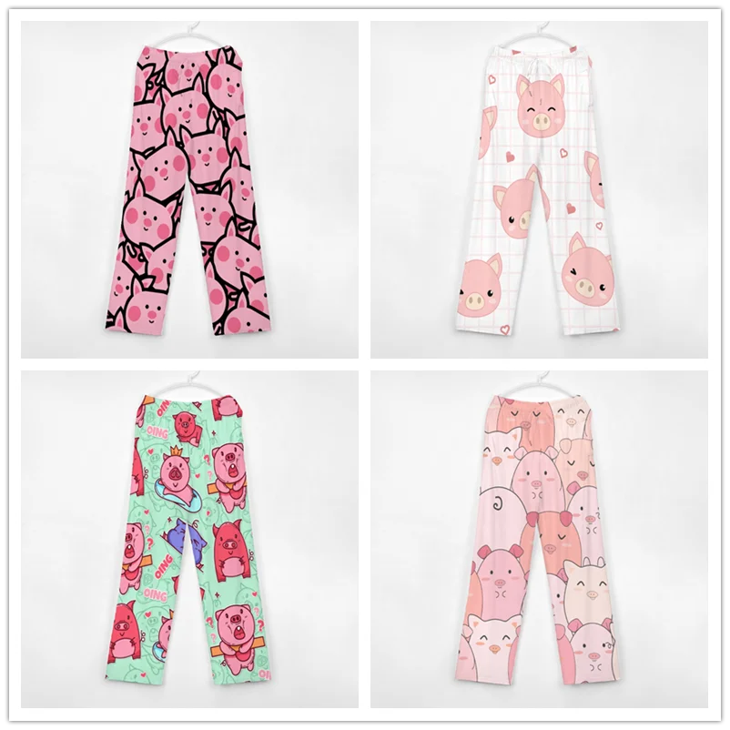 

Pet Pig Pattern Cute Pajama Pants Mens Womens Lounge Pants Super Soft Unisex Sleep Pajama Bottoms with Pockets Drawstring