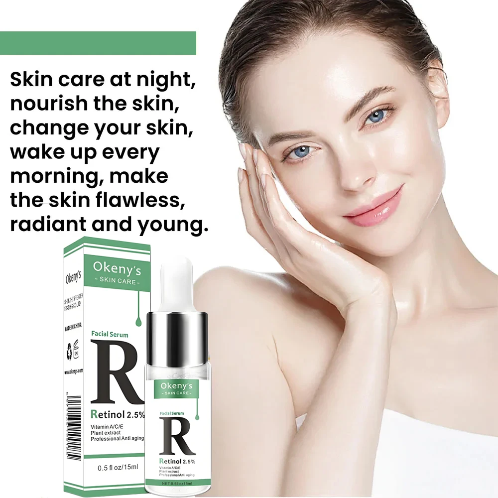 Retinol 2.5% Vitamin C / A Facial Anti Wrinkle Serum Remove Dark Spots Collagen Serum Anti Aging Essence Whitening Face Serum 2