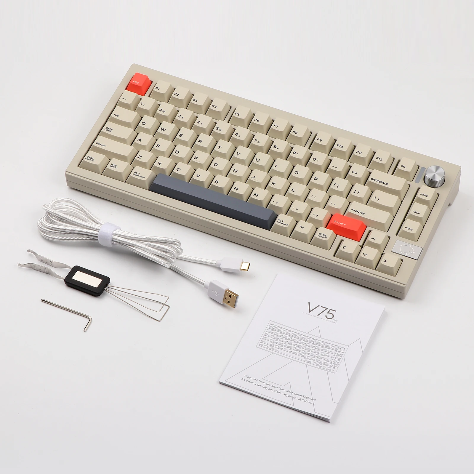 Cidoo v75 über programmier bare 81-Tasten-Dichtung Tri-Mode 