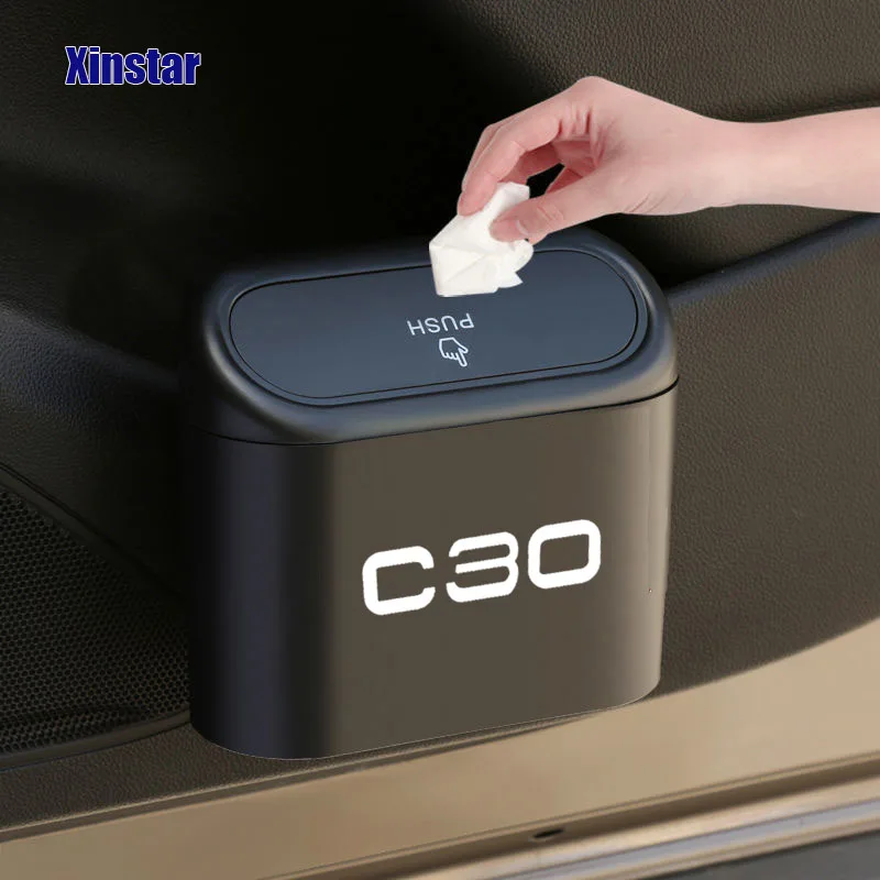 Plastic Car Trash Bin For Volvo S60 XC90 V40 V50 V60 V70 S80 S90 V90 C30 C70 XC70 XC60 XC40 AWD T6