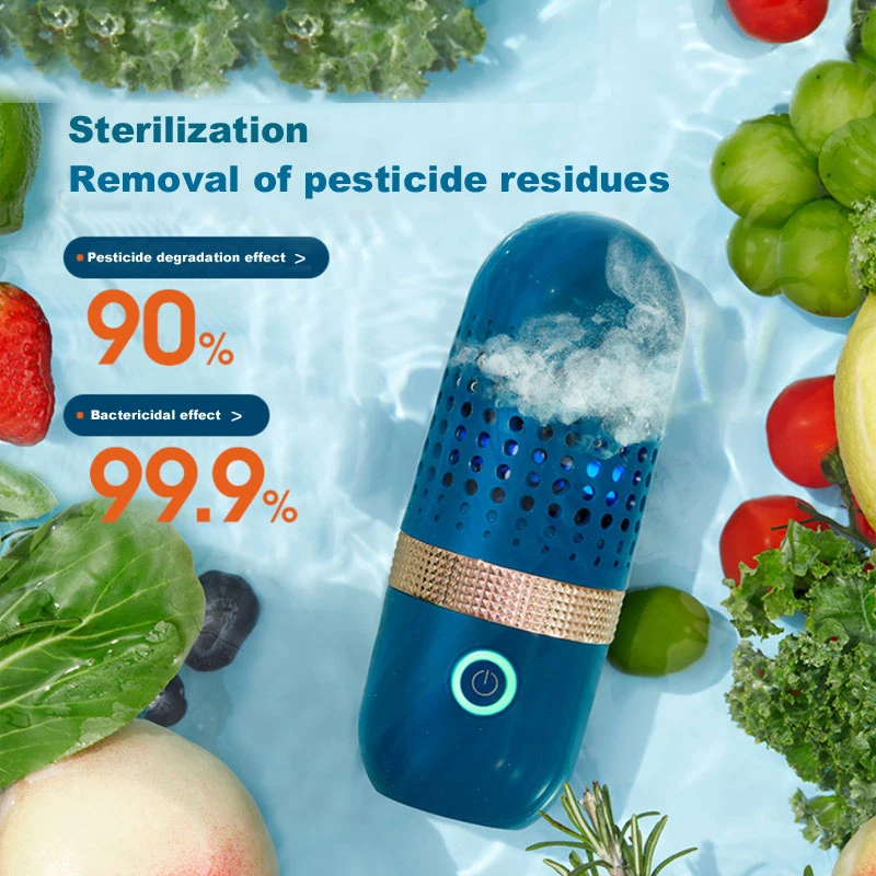 

Dishwasher Fruit Vegetable Washing Machine Capsule Shape Portable Wireless Fruit Food Purifier Household Food Cleaner Machine