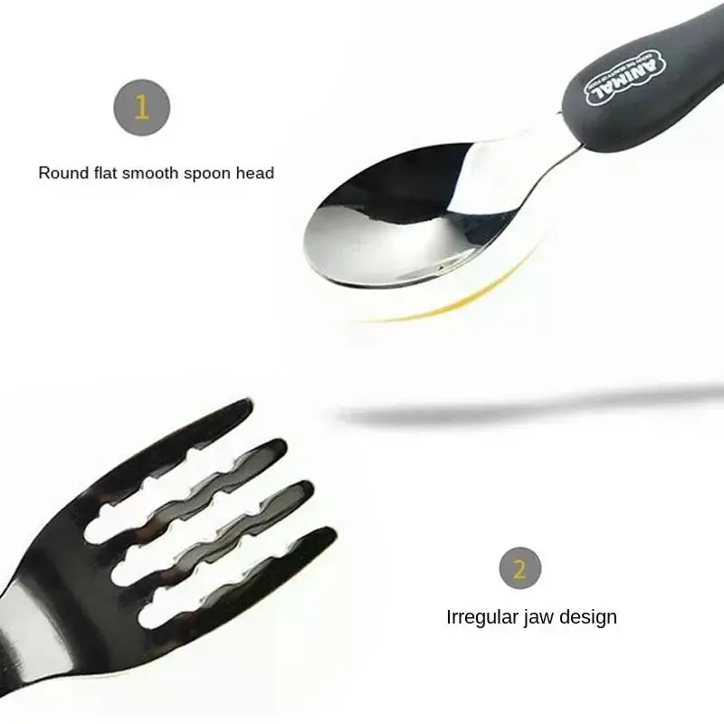 Tableware Cartoon Kids Spoon Fork Set Dessert Spoon for Children