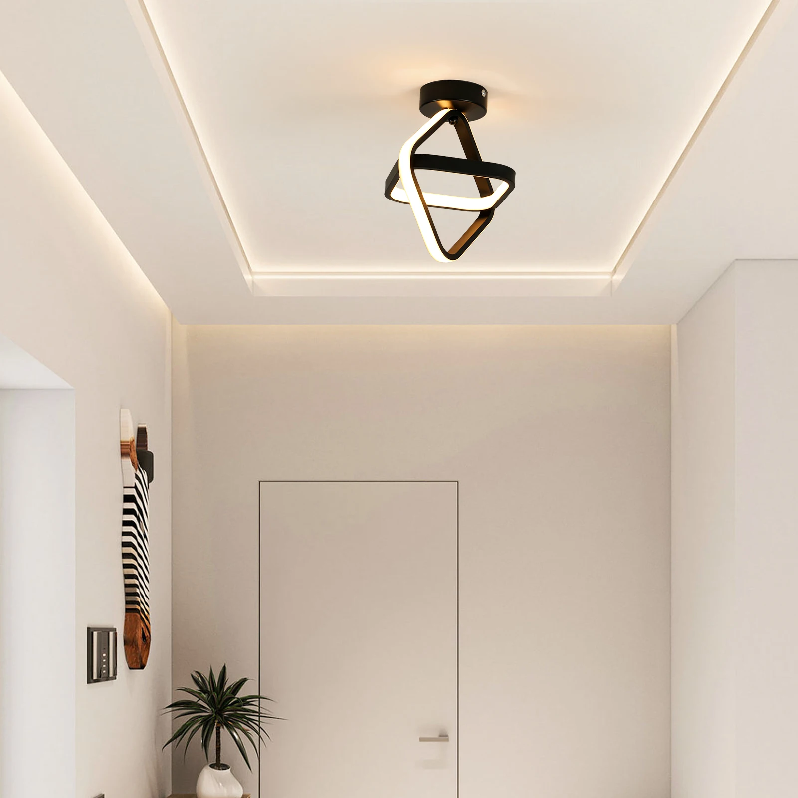 Modern Ceiling Lamp,Hallway Ceiling Lamp square 24W 2700LM,LED Ceiling Light for Hallway Balcony Cabinet, Warm white light: 3 - 5 Days Free Delivery Only UK 3000K