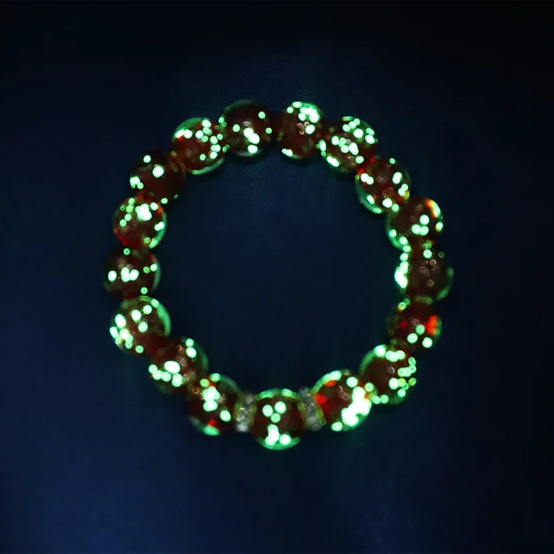 10pcs Glass Jinsha Night Glow Beads Separated Beads Scattered Beads DIY Handmade Beaded Hairpin Clothing Accessories Materials