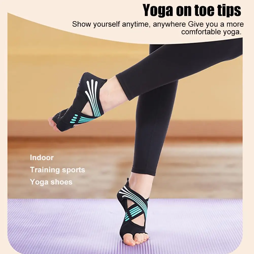 

Five-toe 1 Pair Women Yoga Shoes Professional Training Fitness Dance Pilates Socks Soft Sole Sport Socks
