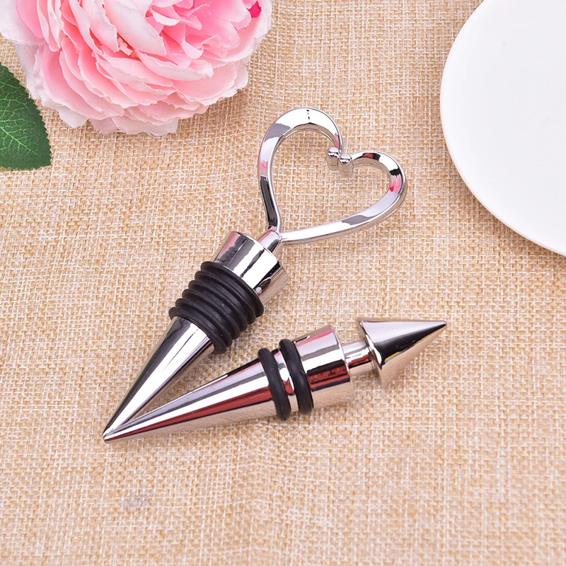 Description Picture 6 of itemElegant Heart Shaped Red Wine Champagne Wine Bottle Stopper Creative Wine Bottle Plug Valentines Wedding Gifts