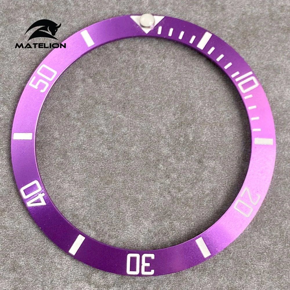 Ceramic Alloy Watch Bezel Insert Ring - 38mm Slope Fit for 40mm Watch Case, Men's Diving Watch Accessory