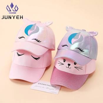 Unicorn Cartoon Kids Hats Children's Baseball Caps Outdoor Peaked Cap Boy Girls Sun Hat For Student 3-10 Years 1