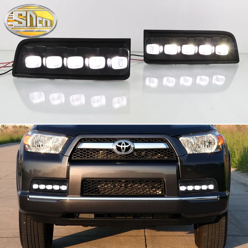 

2PCS LED Daytime Running Light For Toyota 4Runner 2010-2013 4 Runner N28 Dynamic Turn Signal Waterproof Car 12V LED DRL Lamp