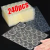 24/240pcs Double Side Glue Nail Stickers Adhesive Press-On Jelly False Nails Tips Transparent Waterproof Fake Nail Glue Decals 1