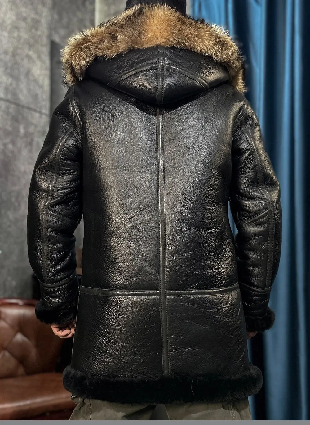 Leather Fur Jacket エコレザーファーコート Womens Fall Leather/Fur Sale is ON! Luxurious Faux-Shearling