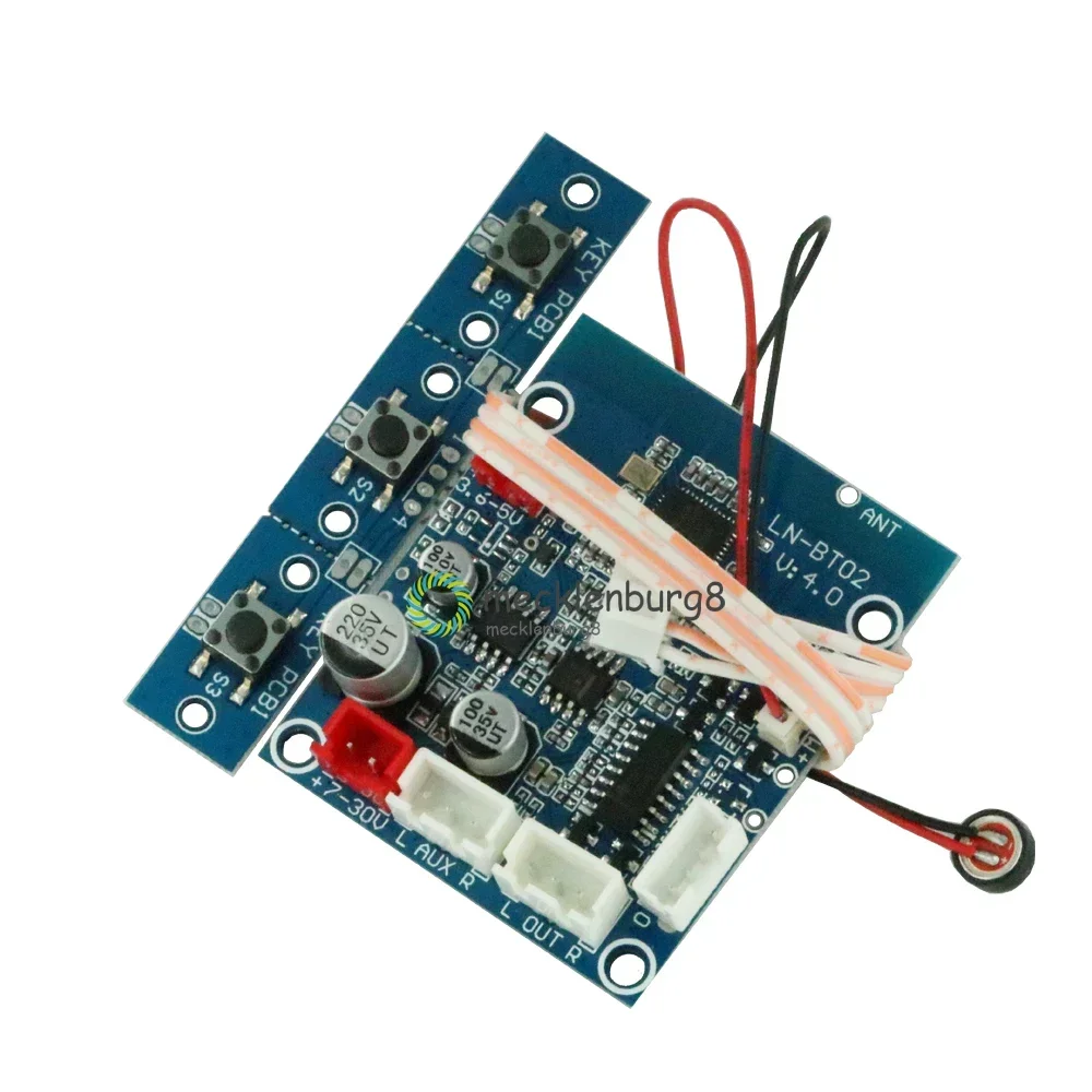 1PCS LN-BT02 Stereo Smart 4.0 Bluetooth Audio Receiver Module Wireless Stereo Sound Board 7V-30V For Car Phone
