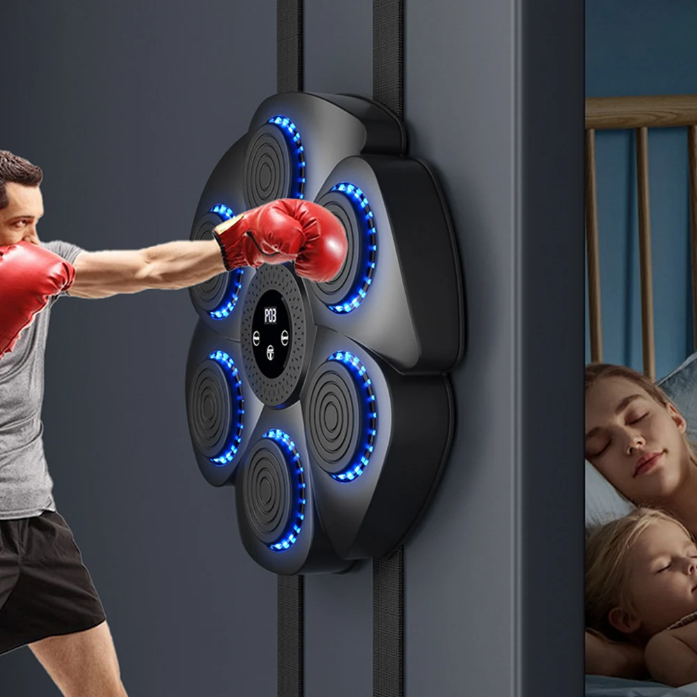 Wandmontierte Musik Boxmaschine - Smart Boxing Target Mit Handschuhen & Handgelenkschutz