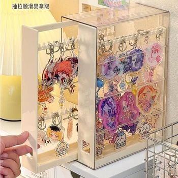 พวงกุญแจขาตั้งจอแสดงผลแขวนอะนิเมะจี้สําหรับ Guka ตุ๊กตาขนาดเล็กจี้ Hook เดสก์ท็อปอะคริลิคกันฝุ่นกล่อง 1