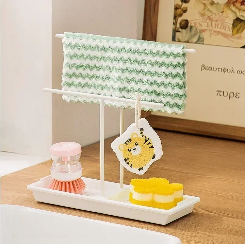 

Detachable Storage Rack Narrow Design Kitchen Organizer Efficient Sink Detachable Kitchen Sponge Storage for Easy Organizers