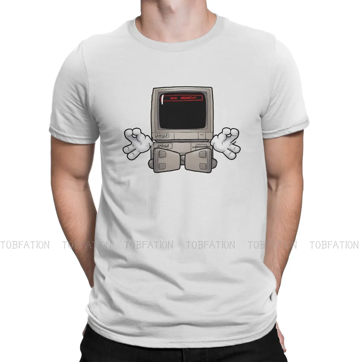 Guru Meditation Hipster Magliette Commodore Amiga 500 Mini Men Graphic Pure Cotton Tops T Shirt O Neck