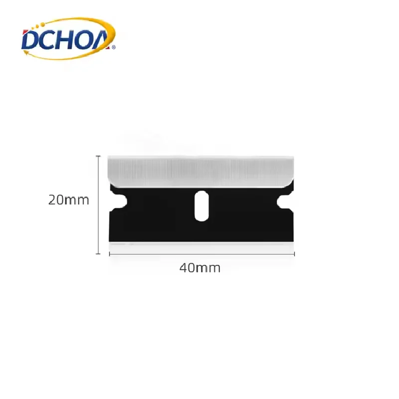 DCHOA 금속 강철 면도날 스크레이퍼 안전 직선 단일 가장자리 면도날 100팩