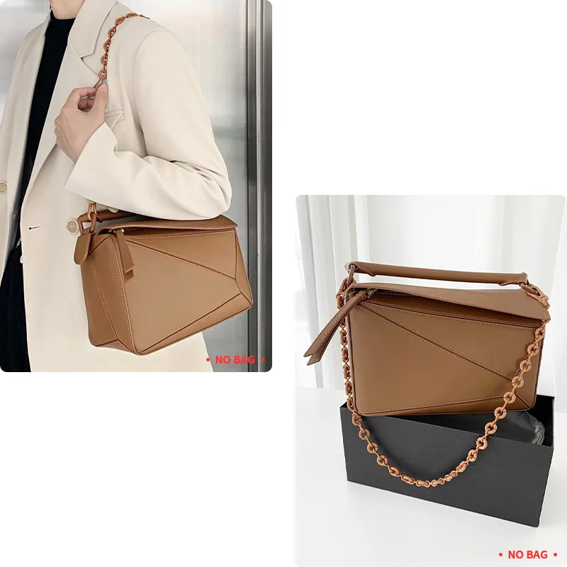 Longchamp Bags 2023New  Bag Chain Metal Shoulder Strap Geometric Bag Lucky Bag Transformation Armpit Accessories Doughnut Chain