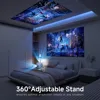 [360°Adjustable Stand] Mini Projector with WiFi and Bluetooth: Electric Focus & Auto Keystone 1080p Supported, 15000L 2