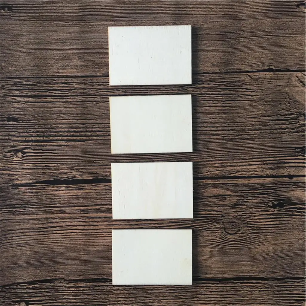 10 Pcs Wood Sheets Wooden Plate 100*100*1mm Ship Craft Model DIY