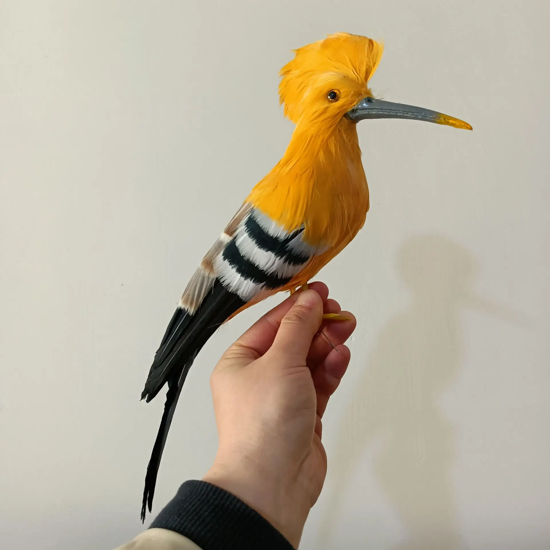 

new simulation foam&feather hoopoe model yellow bird doll garden decoration gift about 32cm