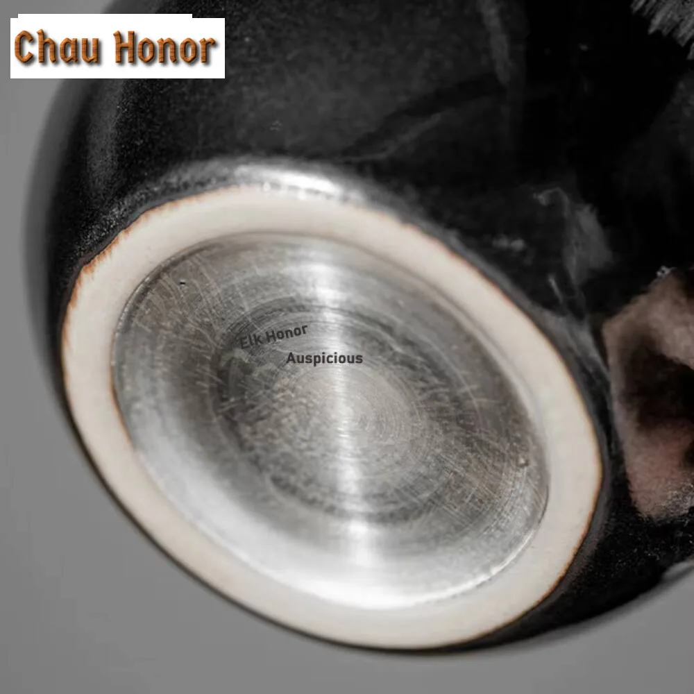 145ml Handamde Black Gilt Silver Teapot Elegant Xishi Pot Household Tea Soaking Kettle with Infuser Teaset Accessories Ornaments