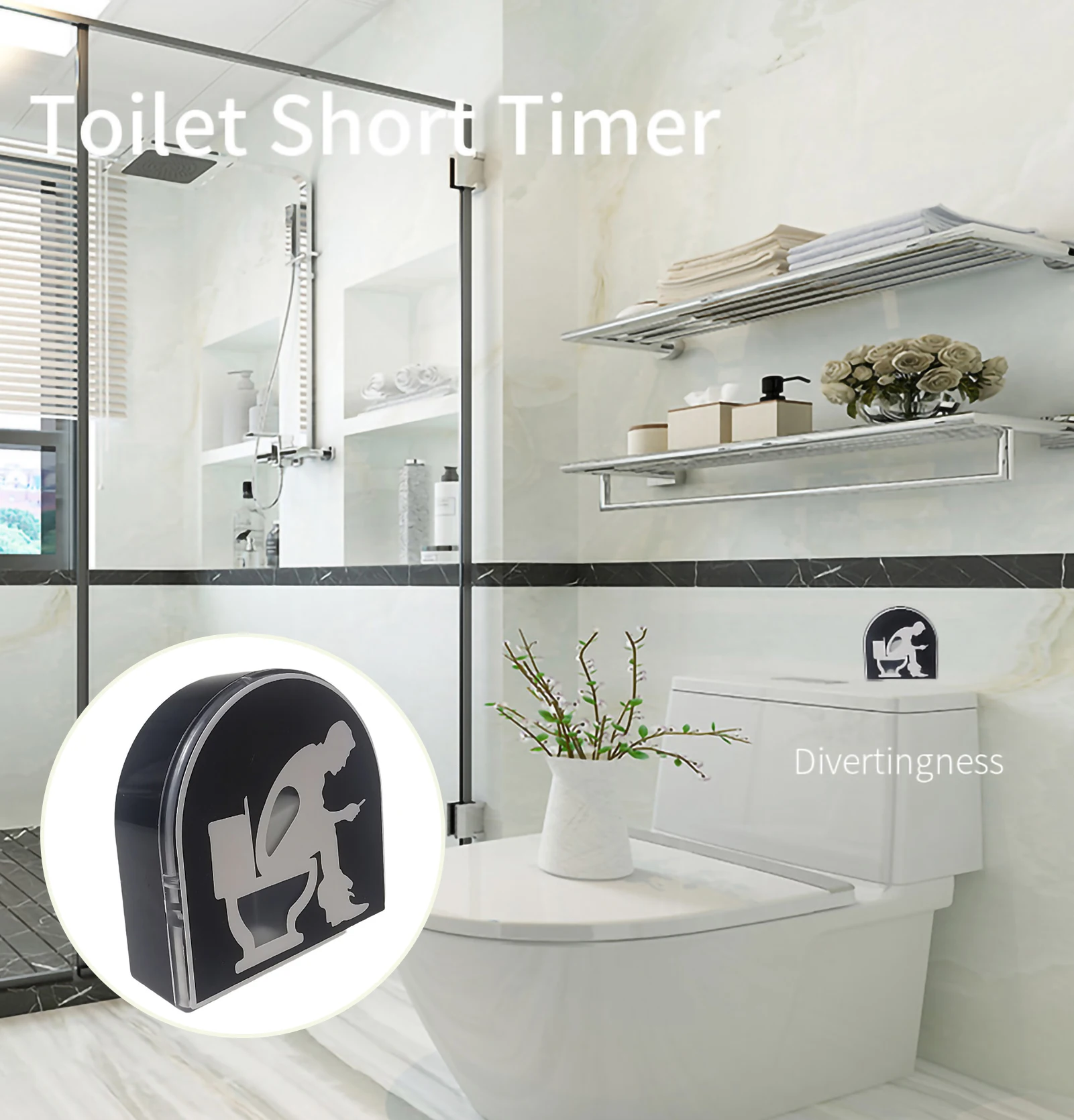 Toilet Hourglass Timer Prevent Procrastination Manage Time Sauna Hourglass Sand Timer Countdown Toilet Bathroom Clock 5 Minutes 3