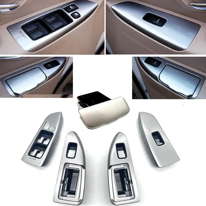 

1 шт., серебряный автомобильный переключатель для стеклоподъемника, панель управления, планшетофон для Toyota Land Cruiser Prado 120 LC120 2003-2009