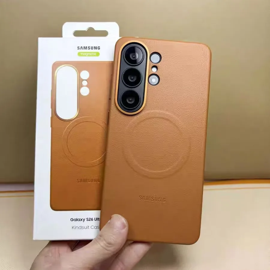 Leather Magnetic Case with Magsafe and Wireless Charging Compatibility