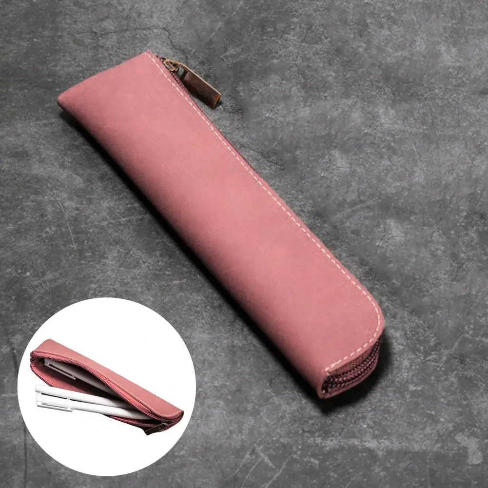 

Student Pencil Case Bag Cosmetic Bag Durable Zipper Pu Leather Makeup Pouch Bag Holder Fashion Pencil Case For Girls