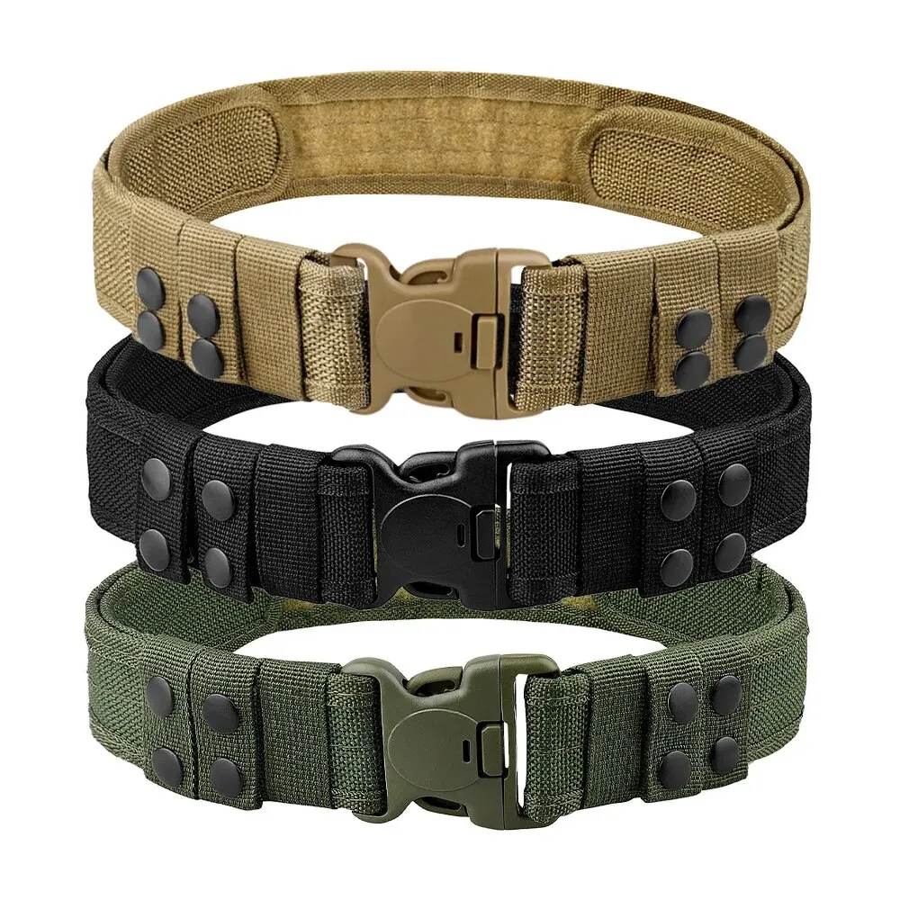 Combat Belt Men's Tactical Nylon Belt Belt Loop Quick-Release Buckle Outdoor Activities Hiking Trips